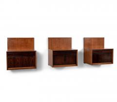De Coene Wall Mounted Bedside Table in Walnut and Rosewood - 4110342