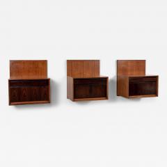 De Coene Wall Mounted Bedside Table in Walnut and Rosewood - 4186756