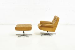 De Sede DS 35 Swivel Chair and Ottoman Robert Haussmann Switzerland 1970 - 2152218