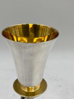De Vecchi Pair of De Vecchi Sterling Silver Goblets Kiddush Cups in Mid Century - 3237878