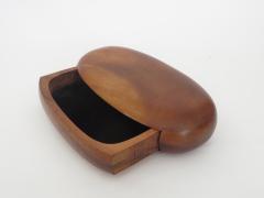 Dean Santner Artist Made Koa Wood Oval Jewelry Box With Velvet Lined Drawer by Dean Santner - 1022221