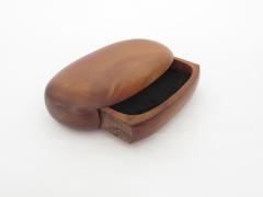 Dean Santner Artist Made Koa Wood Oval Jewelry Box With Velvet Lined Drawer by Dean Santner - 1022233