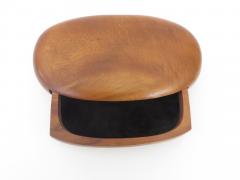 Dean Santner Artist Made Koa Wood Oval Jewelry Box With Velvet Lined Drawer by Dean Santner - 1022234
