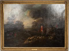 Dean Wolstenholme Large Oil On Canvas Hunt Scene Attributed To D Wolstenholme - 4826483