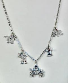 Deco Platinum Charm Necklace - 3458836