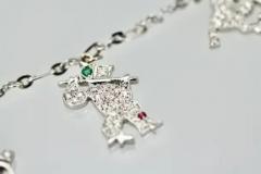 Deco Platinum Charm Necklace - 3458850