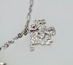 Deco Platinum Charm Necklace - 3458856