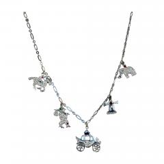 Deco Platinum Charm Necklace - 3572095