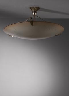 Decorated glass ceiling lamp - 3550526