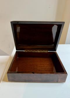 Decorative Box by Aldo Tura Lacquered goatskin and brass inlay Italy 1970s - 4406975