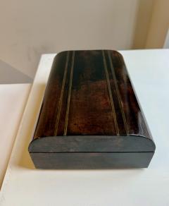 Decorative Box by Aldo Tura Lacquered goatskin and brass inlay Italy 1970s - 4406976
