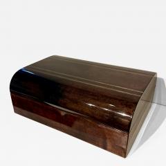 Decorative Box by Aldo Tura Lacquered goatskin and brass inlay Italy 1970s - 4412088