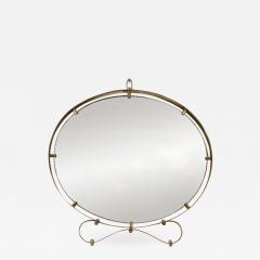 Decorative Brass Italian Wall Mirror in Style of Jean Royer  - 704867