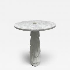 Decorative Carrara Marble Top Hollywood Regency Side Table - 3010407