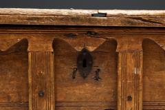 Decorative Folk Art Wooden Chest France 19th Century - 4758498