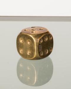 Decorative Hollow Brass Dice France 1960s - 2855261