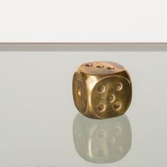 Decorative Hollow Brass Dice France 1960s - 2855264