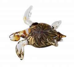 Decorative Italian Handmade Murano Glass Turtle Sculpture - 3779659