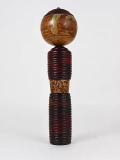 Decorative Kokeshi Doll Sculpture from Northern Japan Hand Painted Signed - 4055578