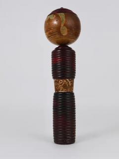 Decorative Kokeshi Doll Sculpture from Northern Japan Hand Painted Signed - 4055582