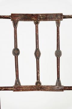 Decorative Red Painted French Side Chair - 4376579