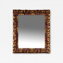 Deeply Carved Mirror Frame with Original Mercury Plate Spain Circa 1900 - 3440144