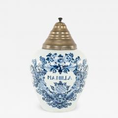 Delft Blue and White Manilla Tobacco Jar - 3315925