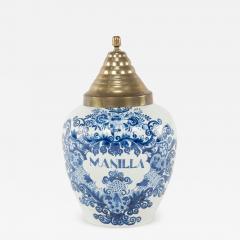 Delft Blue and White Manilla Tobacco Jar - 3315930