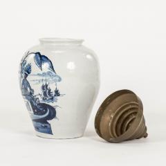 Delft Blue and White Rosegeur Tobacco Jar - 3430629