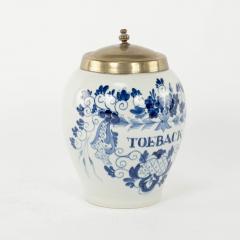 Delft Blue and White Toeback Tobacco Jar - 3315415