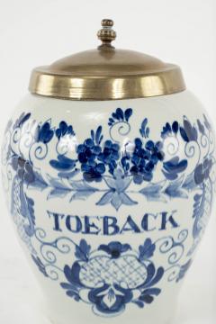 Delft Blue and White Toeback Tobacco Jar - 3315423