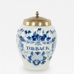 Delft Blue and White Toeback Tobacco Jar - 3316331