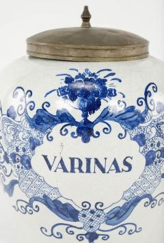 Delft Blue and White Varinas Tobacco Jar - 3290539