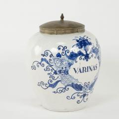 Delft Blue and White Varinas Tobacco Jar - 3290541