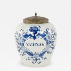 Delft Blue and White Varinas Tobacco Jar - 3292286