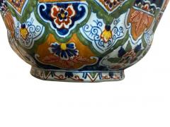Delft Polychrome Decorated Melon Form Covered Vase - 4130204