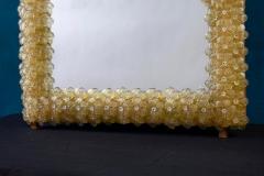 Delicious Gold Flower Murano Glass Mirror 1970 - 2521792