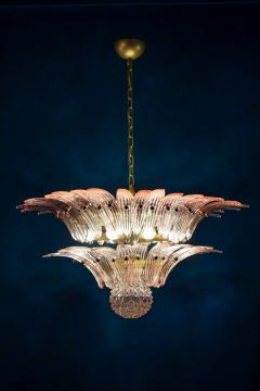 Delicious Pink Murano Palmette Chandelier - 2017877