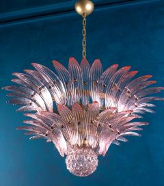 Delicious Pink Murano Palmette Chandelier - 2017879