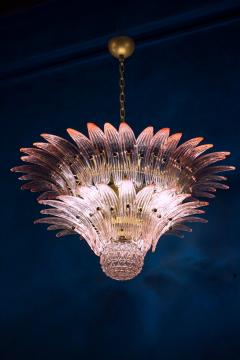 Delicious Pink Murano Palmette Chandelier - 2017881