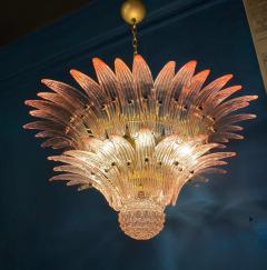 Delicious Pink Murano Palmette Chandelier - 2017883