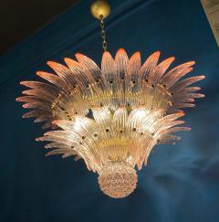 Delicious Pink Murano Palmette Chandelier - 2017884