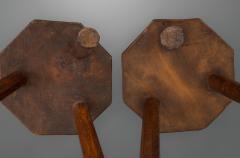 Delightful and Rare Pair of Elm Stools - 2006555