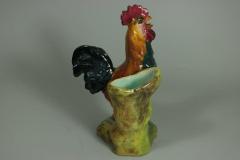 Delphin Massier Delphin Massier Majolica Cockerel Rooster Vase - 1992028