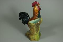 Delphin Massier Delphin Massier Majolica Cockerel Rooster Vase - 1992028