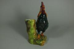 Delphin Massier Delphin Massier Majolica Cockerel Rooster Vase - 1992029