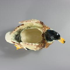 Delphin Massier Majolica Mallard Duck Planter - 4075399