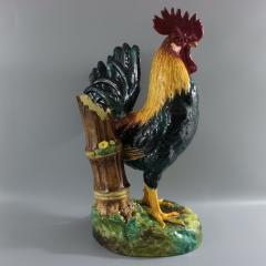 Delphin Massier Majolica Rooster Cockerel Figural Vase - 2409098