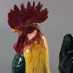 Delphin Massier Majolica Rooster Cockerel Figural Vase - 2409109