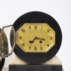 Demetre Haralamb Chiparus Art Deco Emoy Mantelpiece Clock with Seated Flapper in the Manner of Chiparus - 4744816